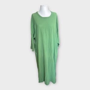 Oh My Gauze! Florida Women's Oversized Maxi Kaftan Dress Green size 1 Flowy Boho